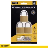 Padlock Keyed Alike 37mm Includes 2 Keys Per Lock 3pk – image 4