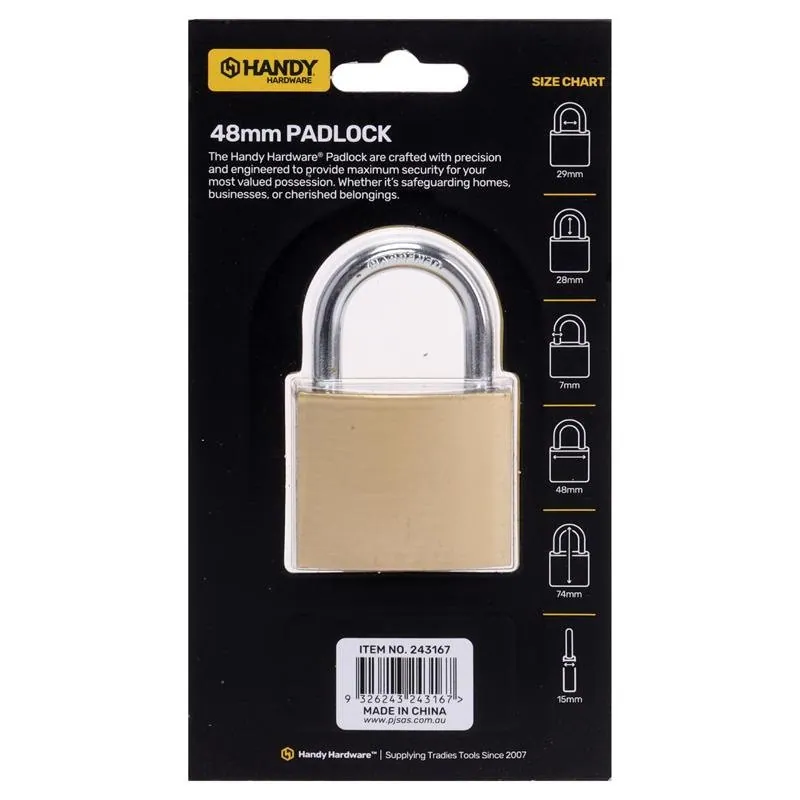 Padlock 48mm Includes 3 Keys 1pk – image 3