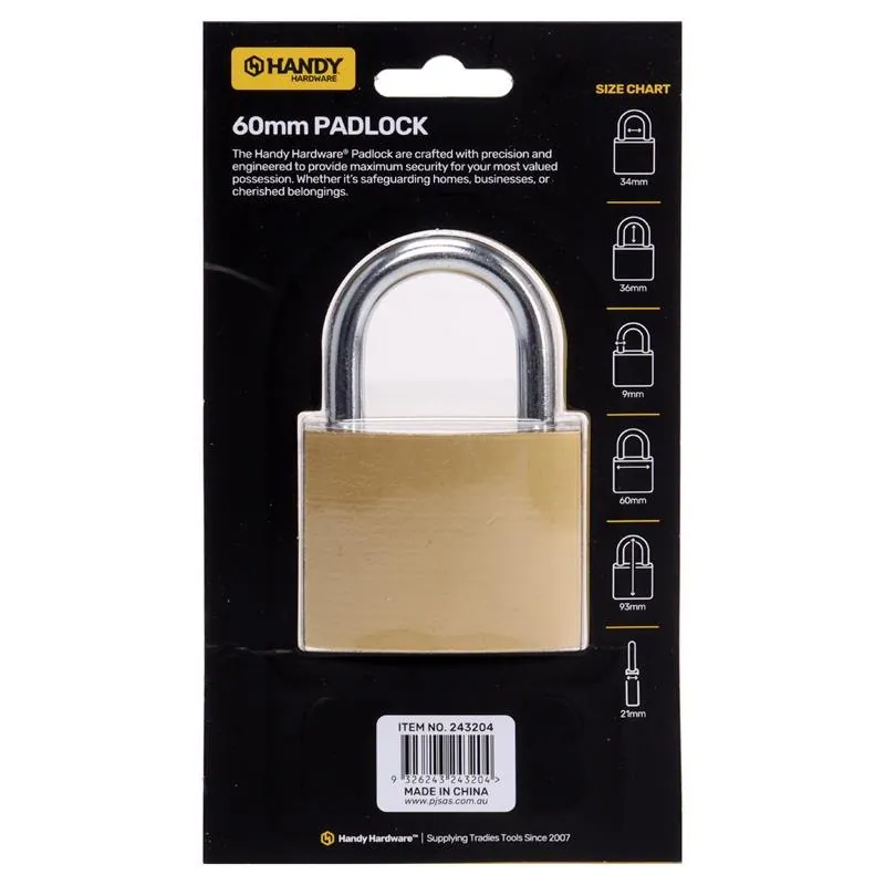 Padlock 60mm Includes 3 Keys 1pk – image 3