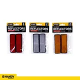 Adhesive Reflectors 98mm X 32mm X 8mm 3 Assorted Colours Per Carton, Red, White & Orange 2pk – image 4