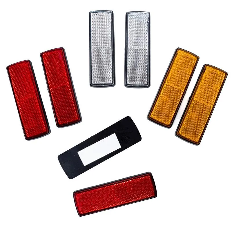 Adhesive Reflectors 98mm X 32mm X 8mm 3 Assorted Colours Per Carton, Red, White & Orange 2pk – image 2