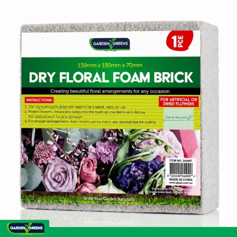 Floral Foam Brick Dry 15cm X 15cm X 7cm Grey – image 4