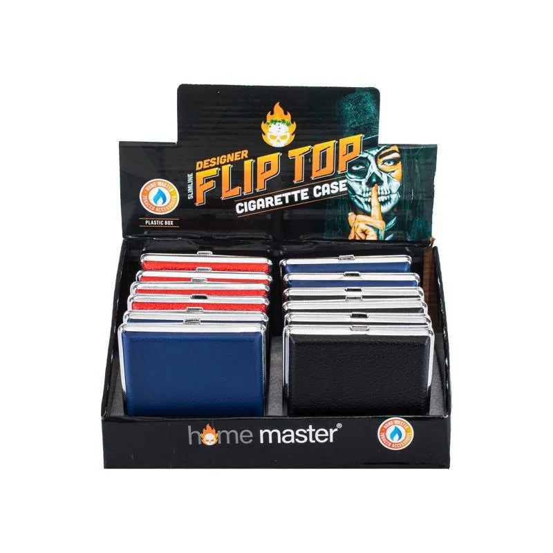 Cigarette Case Flip Top Slimline Holds 20 - 9.8cm X 9.5cm X 1.8cm - 3 Assorted – image 4