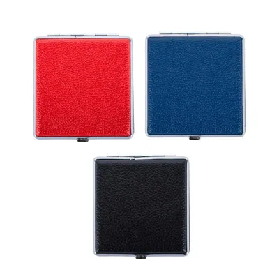 Cigarette Case Flip Top Slimline Holds 20 - 9.8cm X 9.5cm X 1.8cm - 3 Assorted
