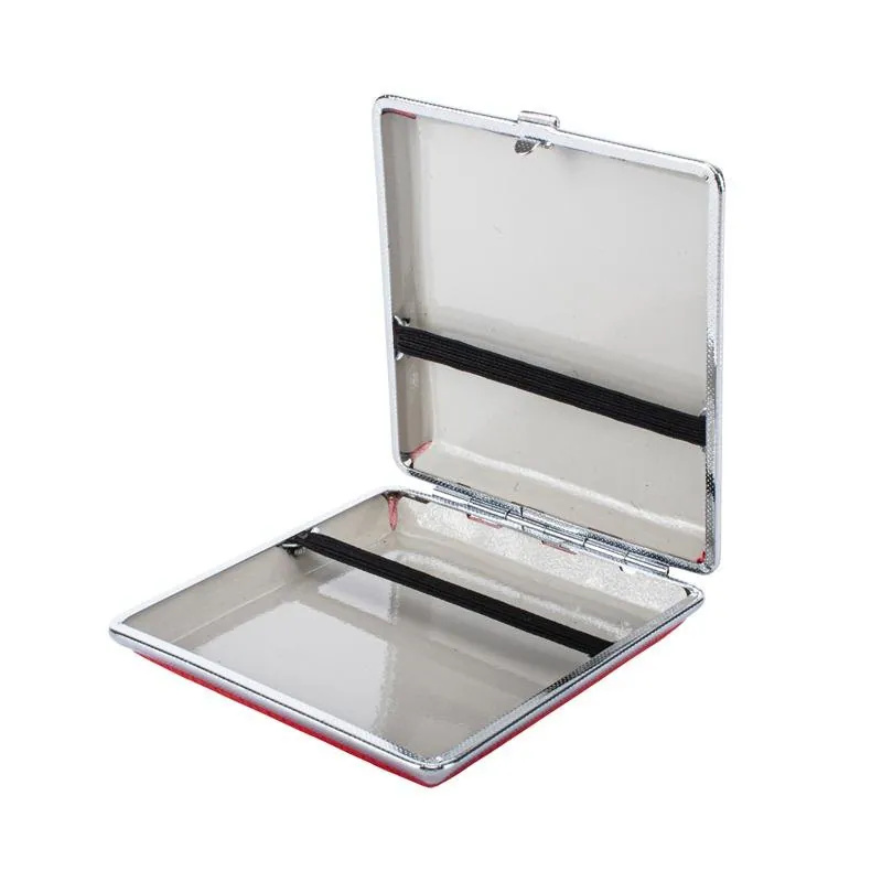 Cigarette Case Flip Top Slimline Holds 20 - 9.8cm X 9.5cm X 1.8cm - 3 Assorted – image 2