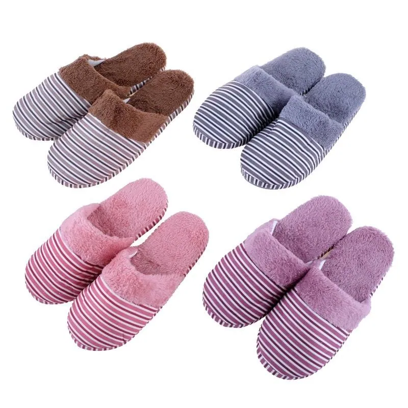 Slippers Adults Slip on Horizontal Stripe 4 Assorted Colours Mens & Womens Sizes Assorted – image 3