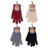 Gloves Womens Basic Knit Black, Beige, Maroon & Grey – image 3
