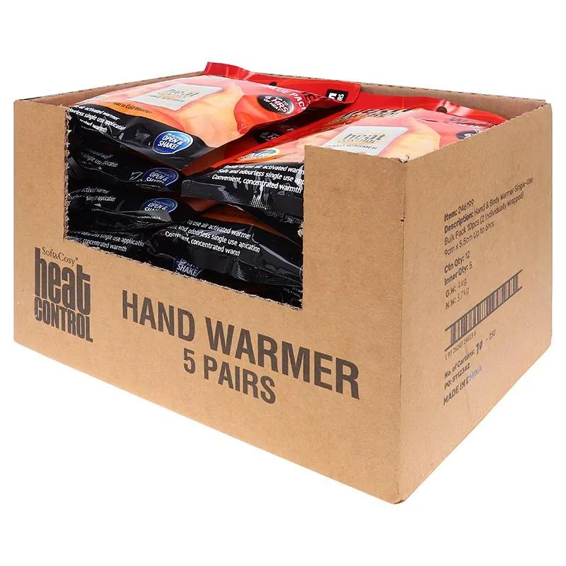 Hand & Body Warmer Single-Use Bulk Pack 10pc (2pc Individually Wrapped) 9cm X 5.5cm Up To 6hrs – image 3