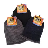 Beanie Adults Heat Control Thermal Lined Slouch Fringe Faux Fur Black, Grey & Navy – image 3
