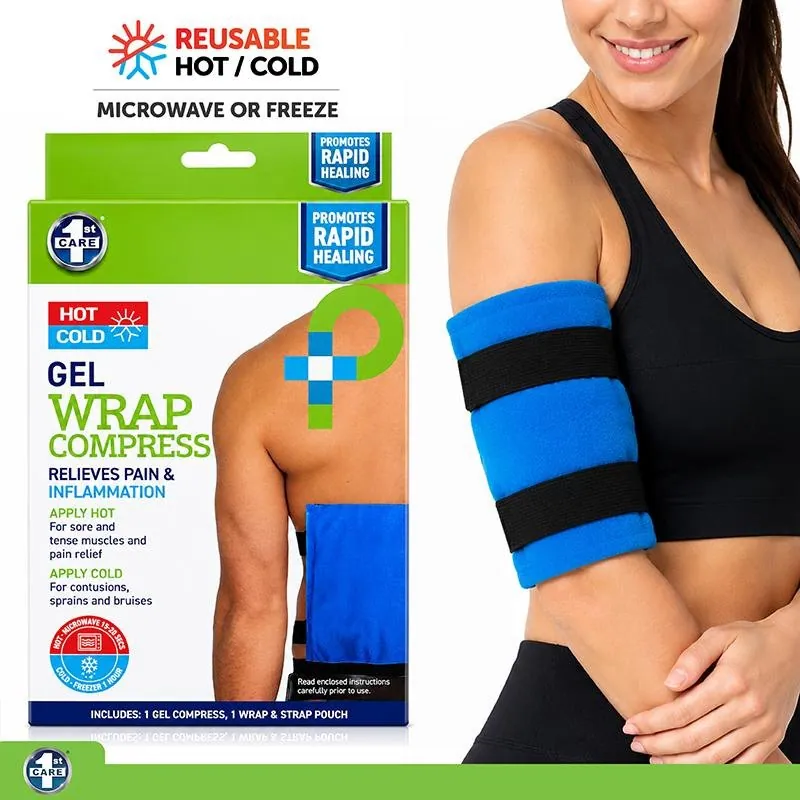 Hot or Cold Gel Compress (Shoulder, Back, Thigh) - Includes: Gel Pack (21.5cm X 25cm) + Wrap & Strap Pouch – image 4