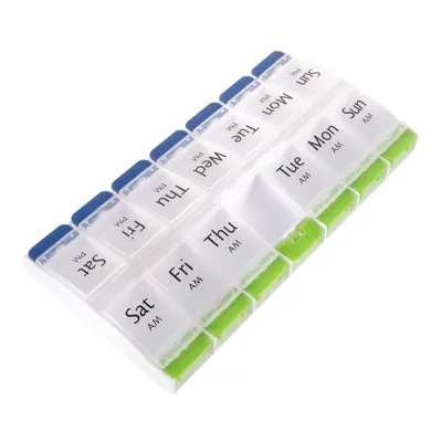 Pill Box Organiser Premium Double Row Am/pm - 7 Day/14 Slot