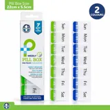 Pill Box Organiser Premium Weekly - Assorted Blue, Green – image 4