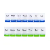 Pill Box Organiser Premium Weekly - Assorted Blue, Green – image 1