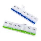 Pill Box Organiser Premium Weekly - Assorted Blue, Green – image 2