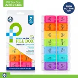 Pill Box Organiser Premium Double Row Am/pm with Removable Compartments - 7 Day/14 Slot – image 4