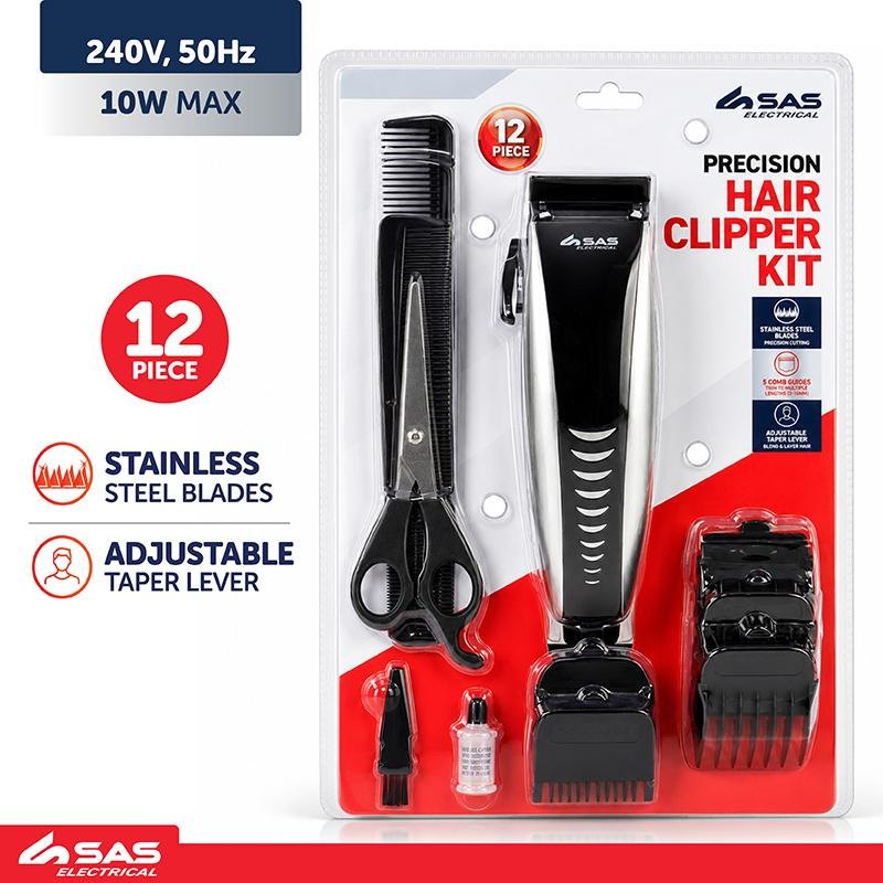 Hair Clipper Kit 12 Piece, Corded 240V — photo 3 of 4
