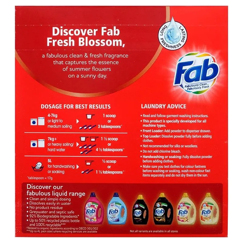 2kg Fab Fresh Blossom Laundry Powder – image 3