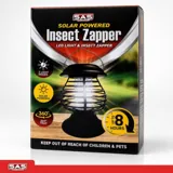 Solar Insect Zapper Portable 2in1 Function 13cm X 13cm X 17.5cm Black – image 3