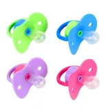 Pacifier Silicone Cherry Teat with Travel Steriliser Box 2pk 3-6mths & 6mths+ Pink & Blue Bpa Free – image 1