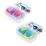 Pacifier Silicone Cherry Teat with Travel Steriliser Box 2pk 3-6mths & 6mths+ Pink & Blue Bpa Free – image 3