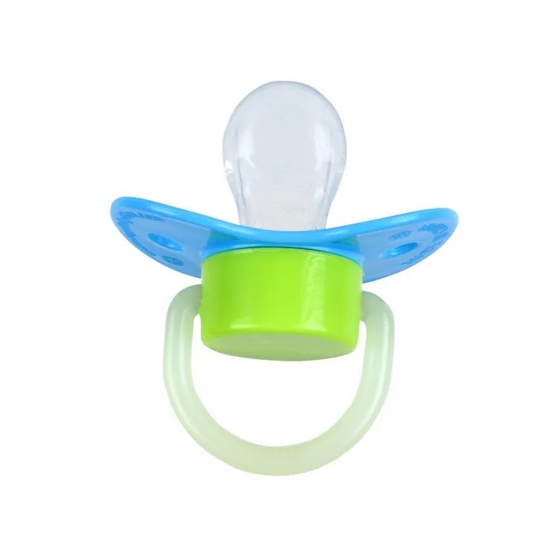 Pacifier Silicone Orthodontic Teat Glow in the Dark with Travel Steriliser Box 2pk 3-6mths & 6mths+ Pink & Blue Bpa Free – image 2