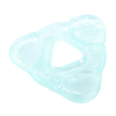 Teether Water Filled Shapes 3pk 4mths+ Blue Triangle - 7cm X 7cm, Red Rectangle - 6cm X 7cm & Green Cloud -6.5cm X 6cm Bpa Free