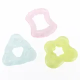 Teether Water Filled Shapes 3pk 4mths+ Blue Triangle - 7cm X 7cm, Red Rectangle - 6cm X 7cm & Green Cloud -6.5cm X 6cm Bpa Free – image 2