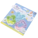 Teether Water Filled Shapes 3pk 4mths+ Blue Triangle - 7cm X 7cm, Red Rectangle - 6cm X 7cm & Green Cloud -6.5cm X 6cm Bpa Free – image 3