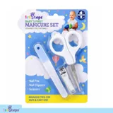 Baby Manicure Set 3pk White Includes: Nail File - 1cm X 10cm, Rounded Clippers - 1cm X 4cm & Round Tip Scissors - 5cm X 10cm – image 4