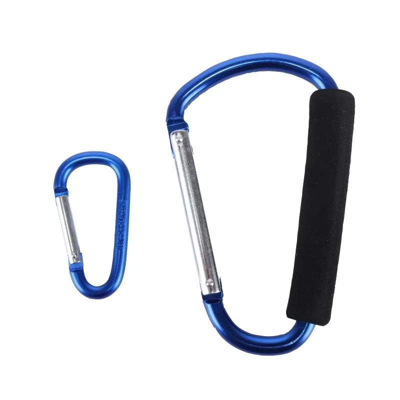 Snap & Lock Carabiner Universal 2pk 12cm & 5cm Blue, Pink, Green & Orange – image 2