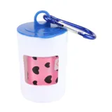 Nappy Bag Dispenser with Carabiner Hook 5pc Includes: 60 Non-Scented Bags (4xRolls - 15 Bags 13.5cm X 31cm) – image 1