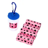 Nappy Bag Dispenser with Carabiner Hook 5pc Includes: 60 Non-Scented Bags (4xRolls - 15 Bags 13.5cm X 31cm) – image 2