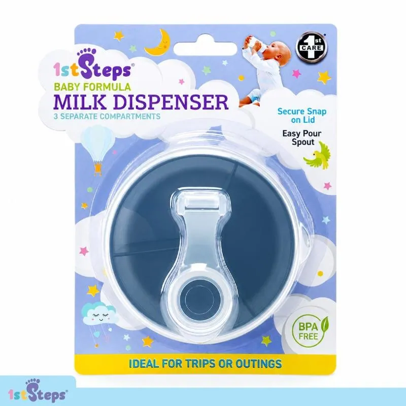 Milk Powder Dispenser 3 Compartment 4.5cm X 8.5cm Grey Bpa Free – image 4