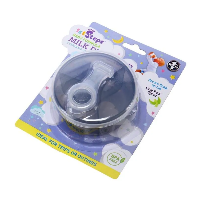 Milk Powder Dispenser 3 Compartment 4.5cm X 8.5cm Grey Bpa Free – image 3