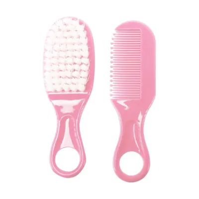 Baby Brush & Comb Set 2pc Pink & Blue