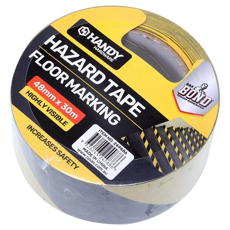 Tape Duct Hazard Marking Black & Yellow 48mm X 30m – image 3