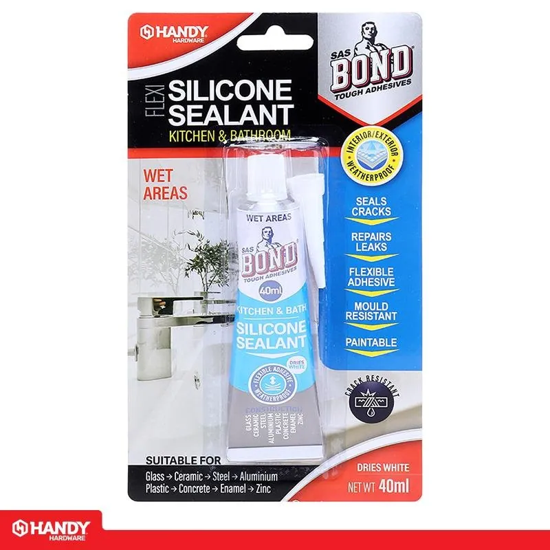 Silicone Sealant Kitchen & Bathroom 40ml (Dries White) – image 4