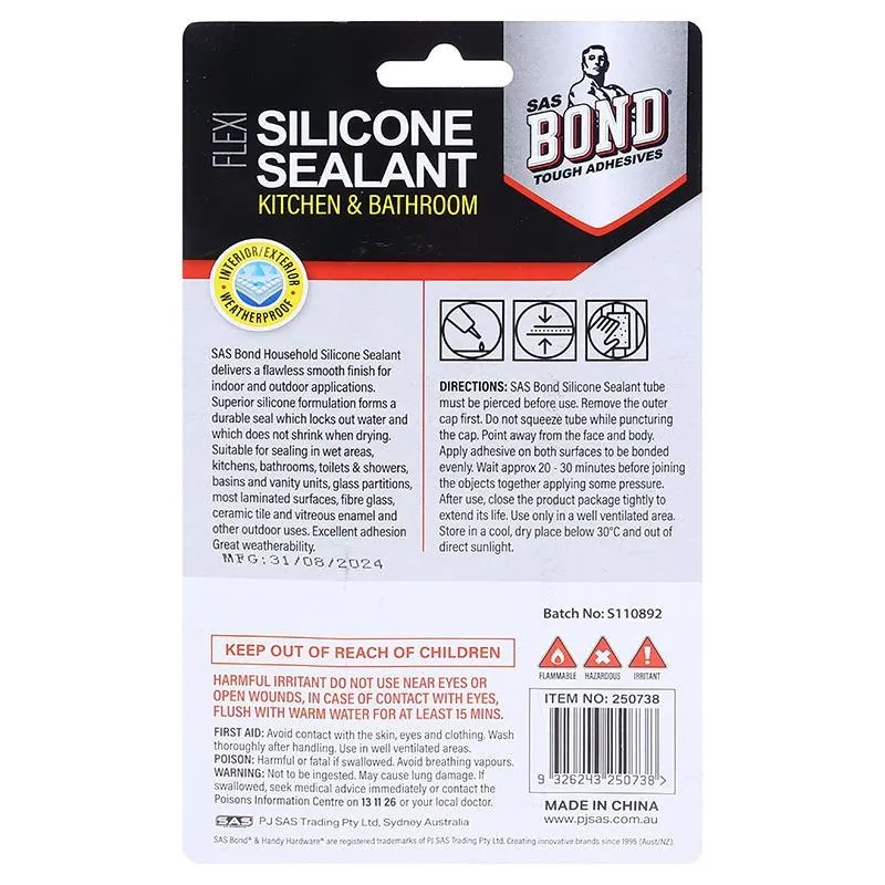 Silicone Sealant Kitchen & Bathroom 40ml (Dries White) – image 3