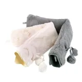 Hot Water Bottle Long with Cover 1l 57cm X 9cm Grey & Cream – image 1