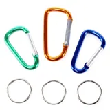 Carabiner & Rings Set (Includes 3pc X 20mm Rings, 2pc X 38mm Carabiner and 1pc X 46mm Carabiner) – image 1