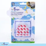 Safety Corner Protectors with Adhesive 4pc 4cm X 4cm (Each) Clear – image 4