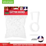 Christmas Gutter Hooks Rope Light 50pk Clear – image 4