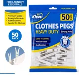Pegs 50pk Heavy Duty Premium - Plastic - White – image 3