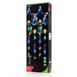 Christmas Stake Light Solar Star 4pk 60LED (15 Per Stake) 19cm X 19cm X 66cm 3.4m Total Length Multi Colour 8 Functions – image 3