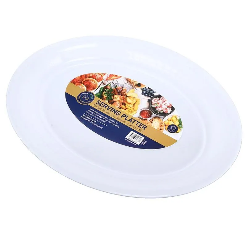 Kitchenware Oval Party Serving Platter 47cm X 36.5cm X 4cm White – image 3
