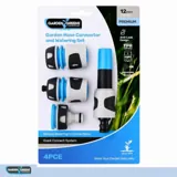 Premium Garden Hose Connector Set 4pc Includes: Adjustable Nozzle, Tap Adaptor & 2 X Connectors – image 4