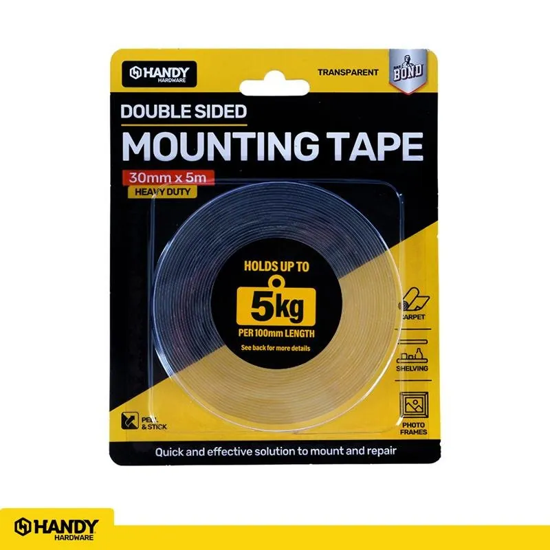 Tape Double Sided Clear Tape Heavy Duty 30mm X 5m – image 4