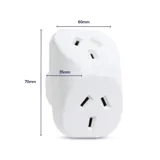 Adapter Double (Triangular) White 240V 10A Max Load 2400W – image 1