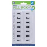 Pill Box 7 Day Organiser with 7 Slots 2pk – image 1
