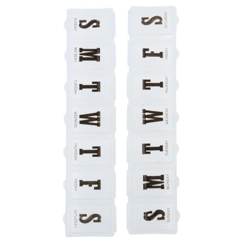 Pill Box 7 Day Organiser with 7 Slots 2pk – image 2